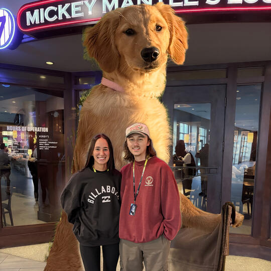 Me and my pup Xena! photo of caleb mcreynolds and his yellow labrador Xena